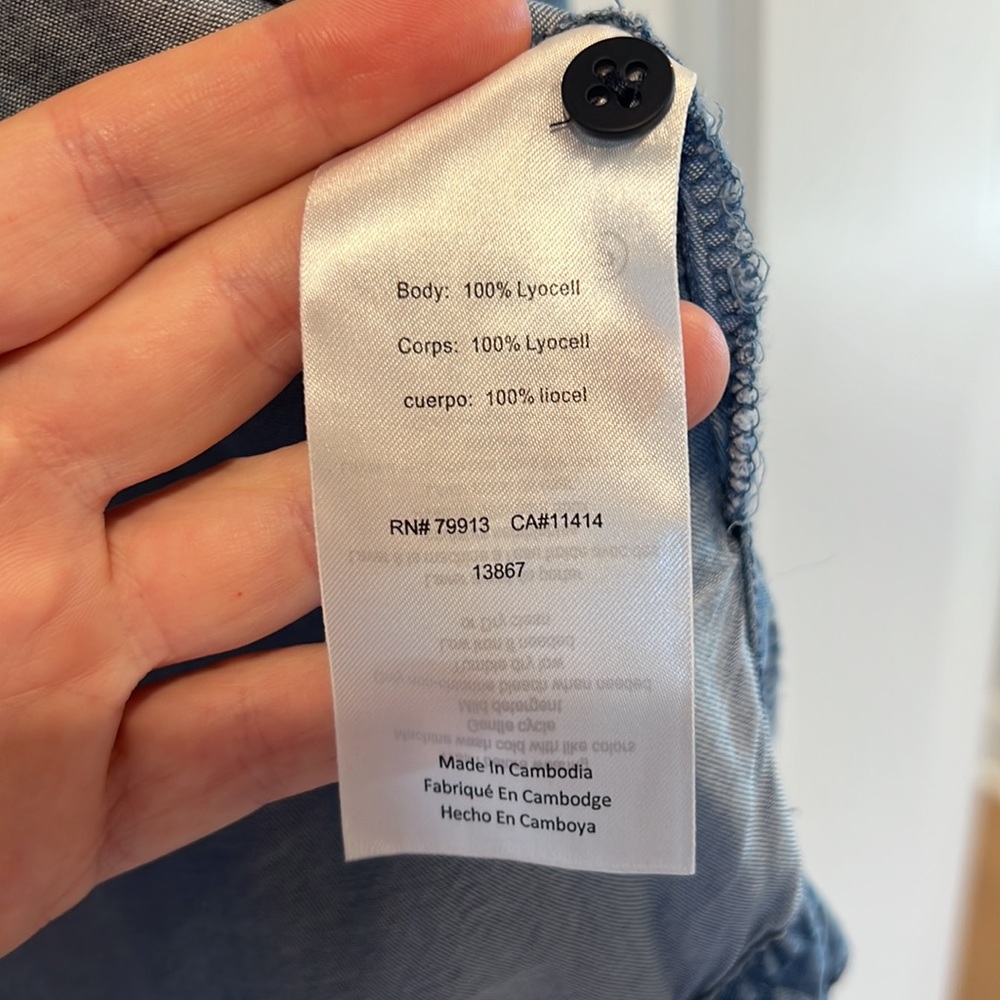 Chambray Button Down By Luxe Essential Denim - image 4